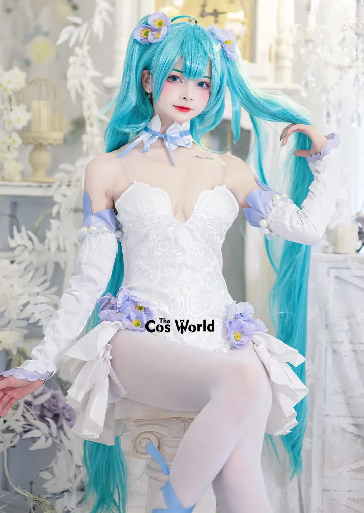 Miku Flower Fairy Nemophila Dress Outfits Anime Cosplay