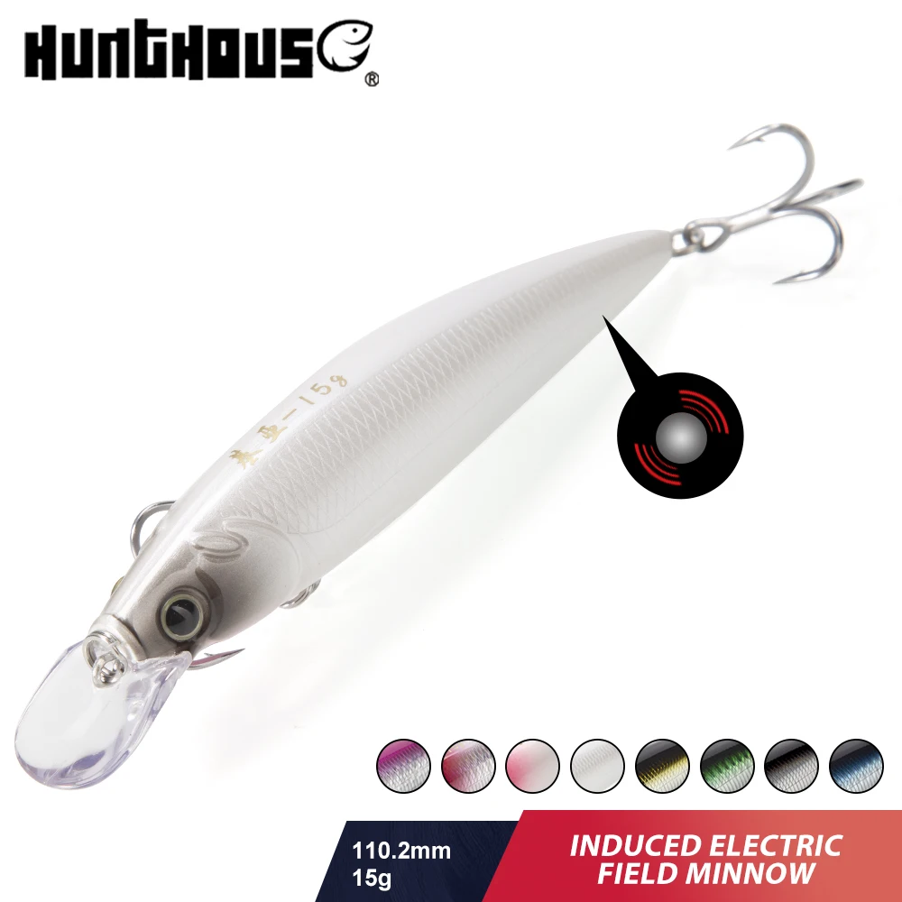 

Hunthouse Floating Wobbler Minnow Fishing Lure Topwater Magnet Rattle Ball Hard Bait 110.2mm 15g For Pike Bass Sea Fish Tackle