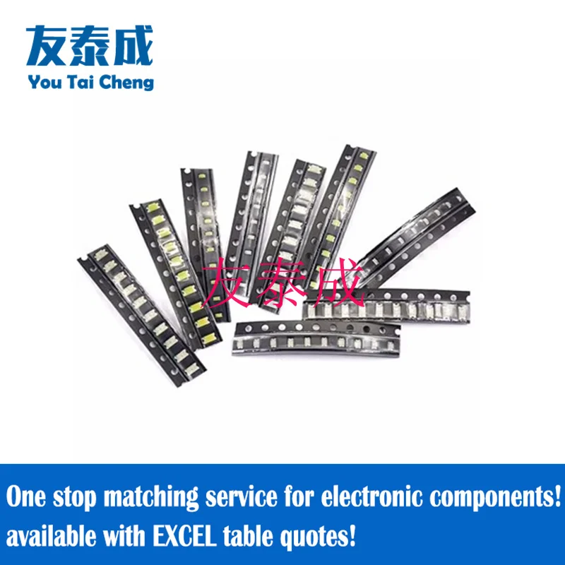 100 Pz Smd 0603(1608) (Led) Diodi Emettitori Di Luce Rosso Giallo Arancione Blu Bianco Viola (Chartreuse) (Verde Smeraldo)