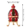 QIFU New Arrival Fashion Red and Black Faberge Egg Jewelry Box for Home Decoration 1