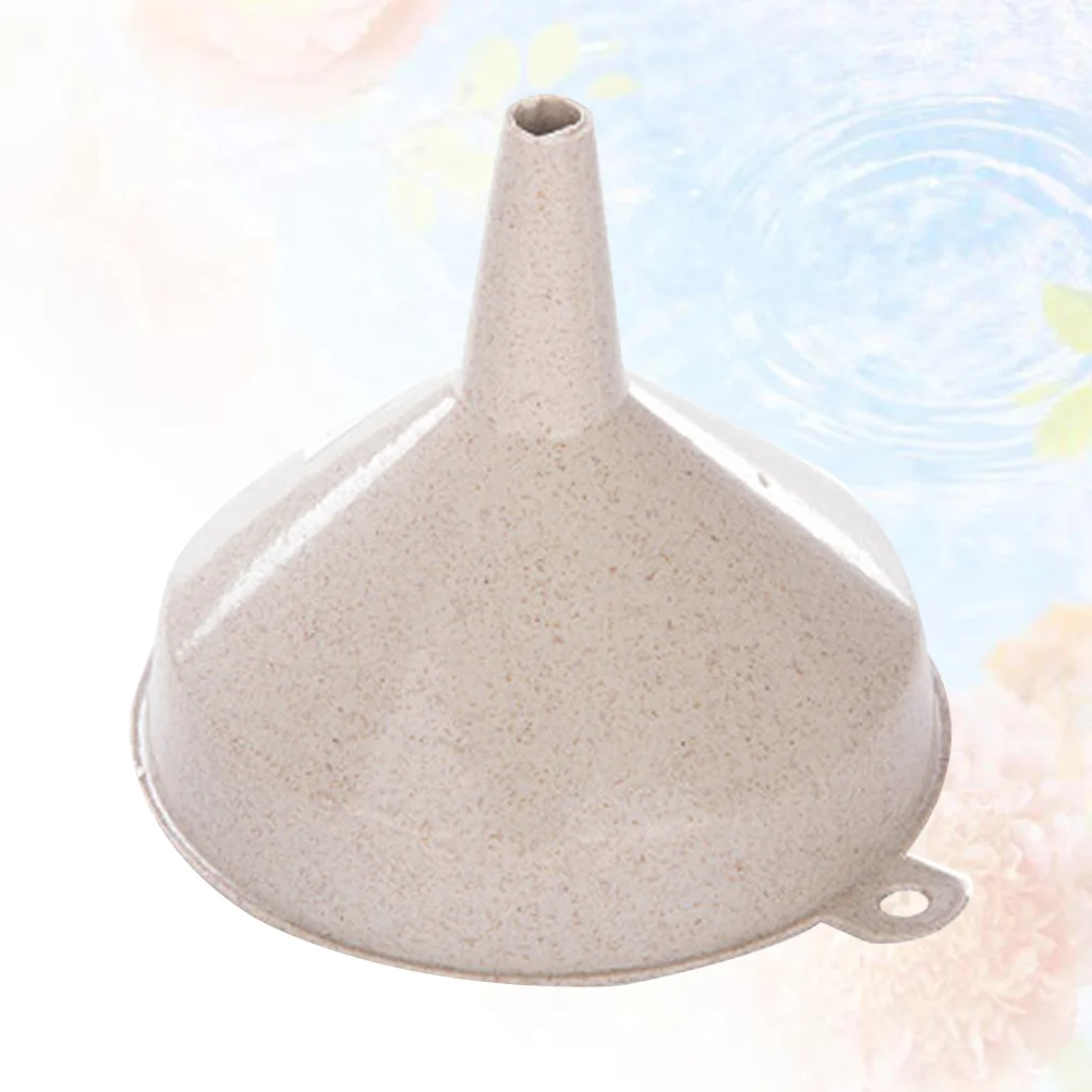 

Kitchen Wheat Straw Funnel Liquid Oil Pour Transferring Round Mouth Funnel Hopper Gadget Tool Size S/L For Household Kitchen