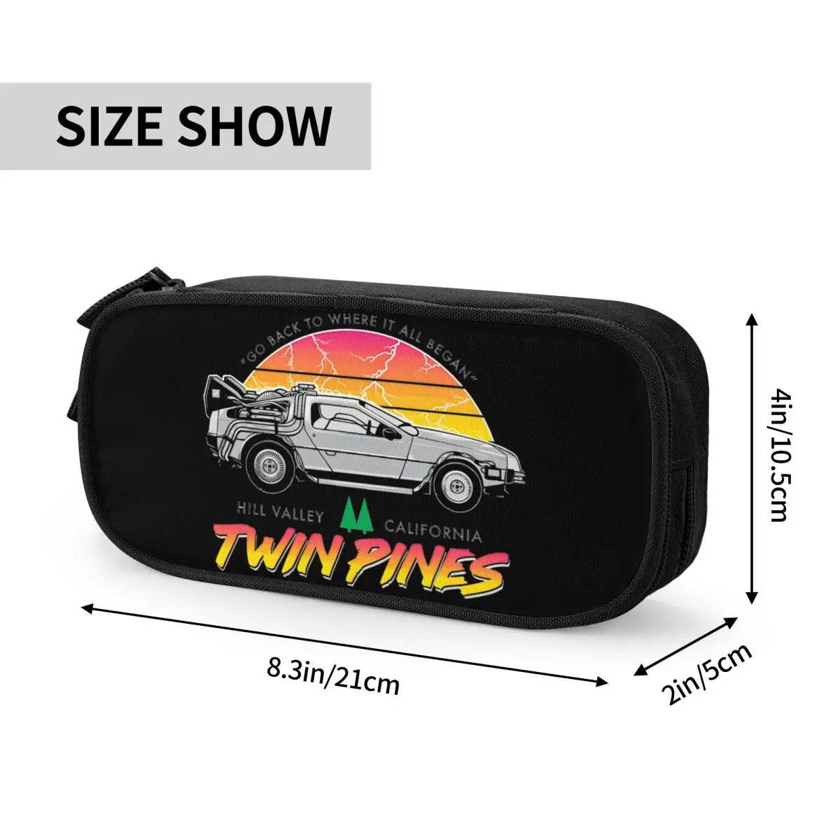 Mall Back To The Future Pencil Case Classic Movie Pen Holder Bags for Student Big Capacity Students School Gifts Pencil Pouch