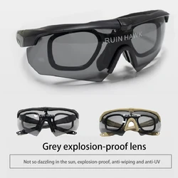 Men's outdoor sports sunglasses military tactical glasses military hunting equipment air gun paintball shooting goggles 3 lenses