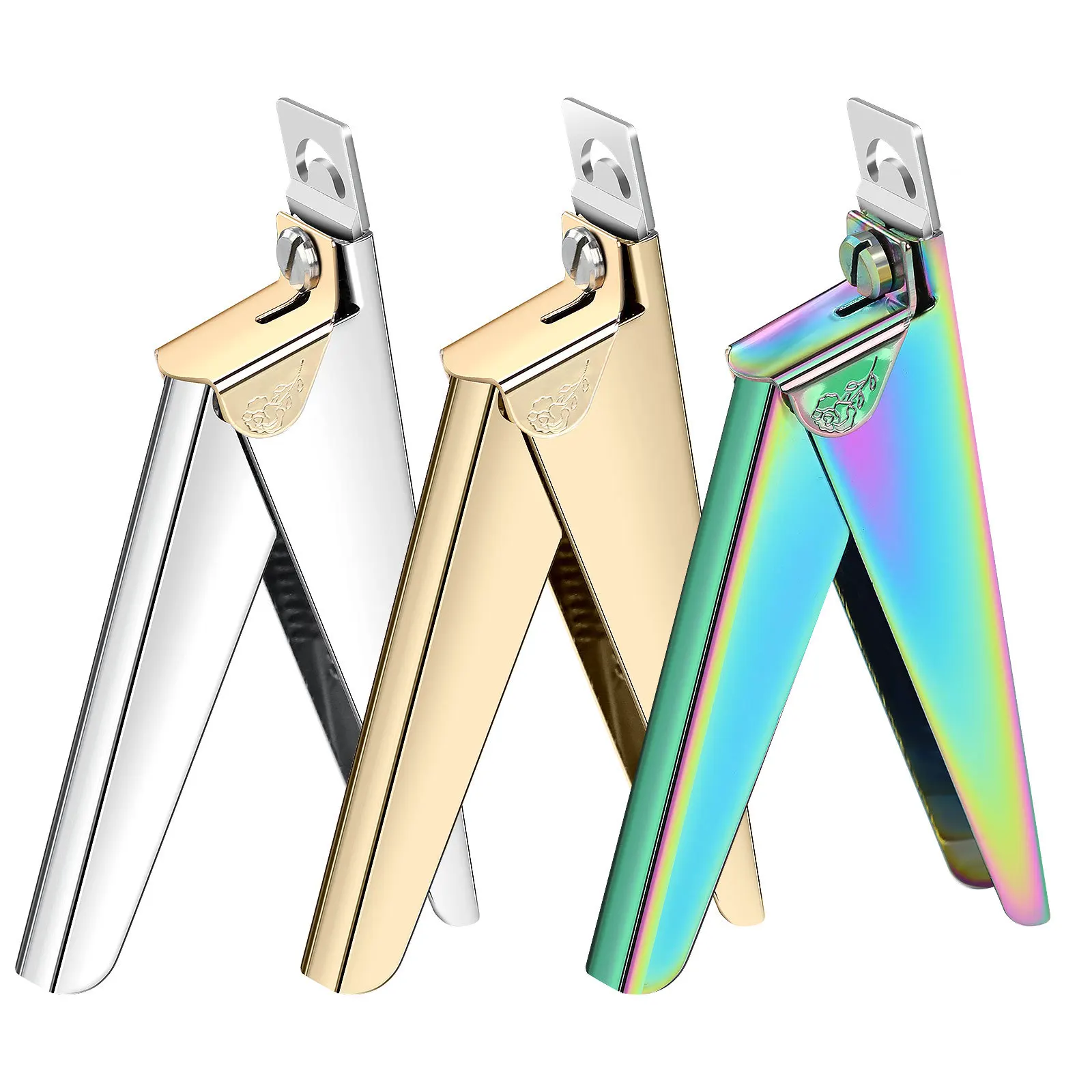 Professional Nail Art Clipper U Word False Tips Edge Cutters Manicure Colorful Stainless Steel Nail Art Tools Use For Magnet nail scissors set nail clipper set manicure nail clipper set manicure sets manicure set nail clippers kit nail clipper nail clippers