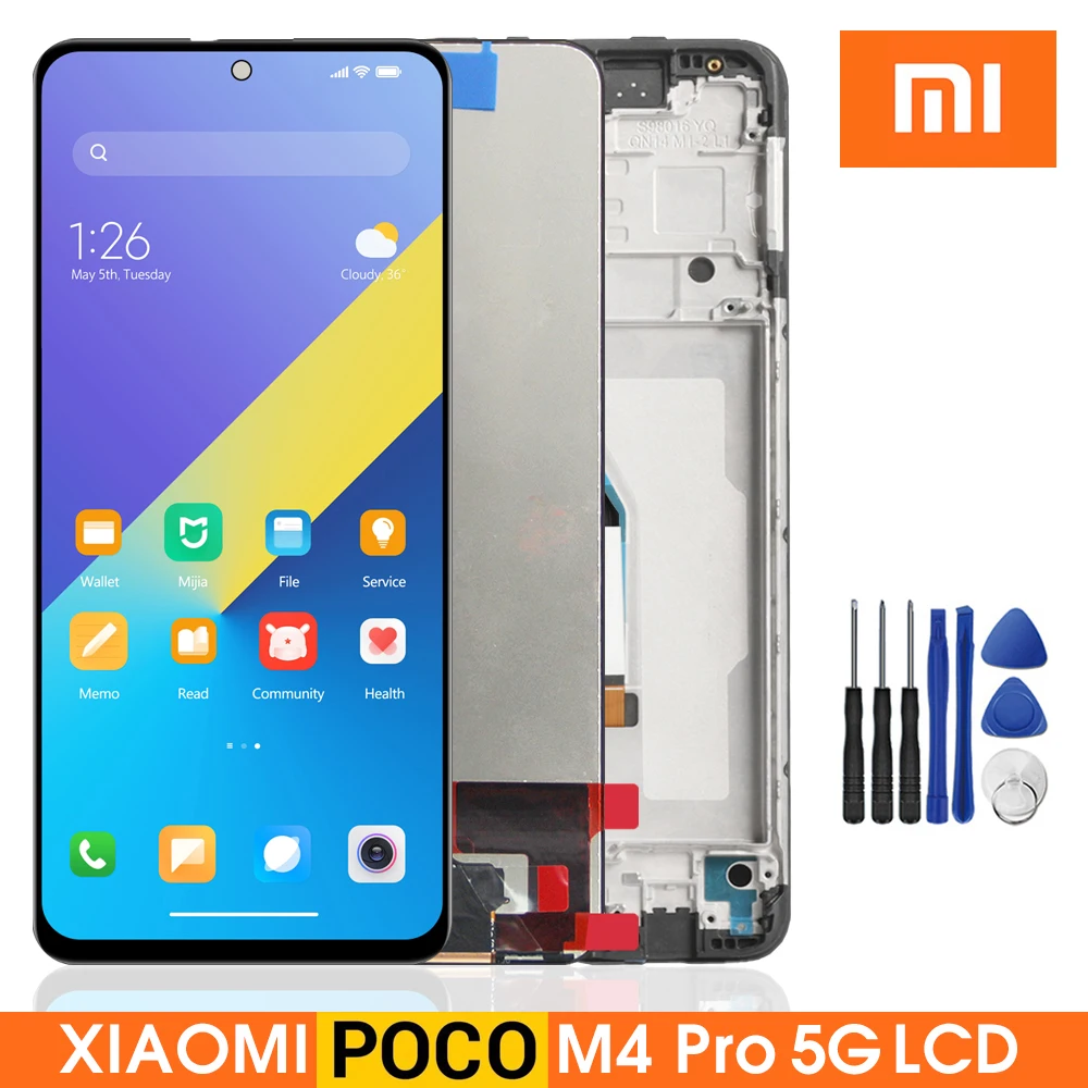 

Original 6.6" Display Screen For Xiaomi Poco M4 Pro 5G LCD Display Touch Screen Digitizer Assembly For Poco M4 Pro 21091116AG