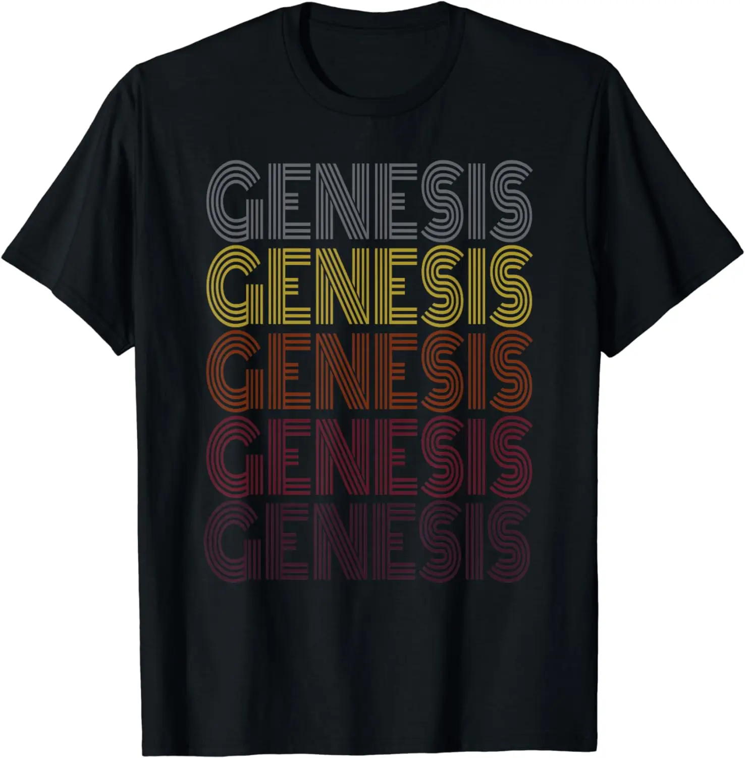 

First Name Genesis Retro Pattern Vintage Style T-Shirt