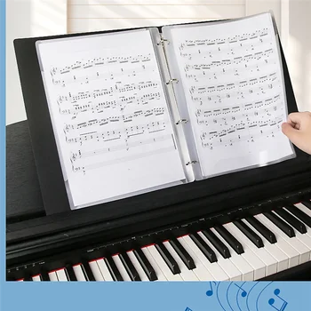 Cartella per spartiti, accessori per leggio musicale, supporto per spartiti, cartella per coro scrivibile e staccabile