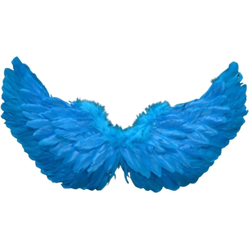 Ailes d'ange bleues en plumes - Accessoire de déguisement