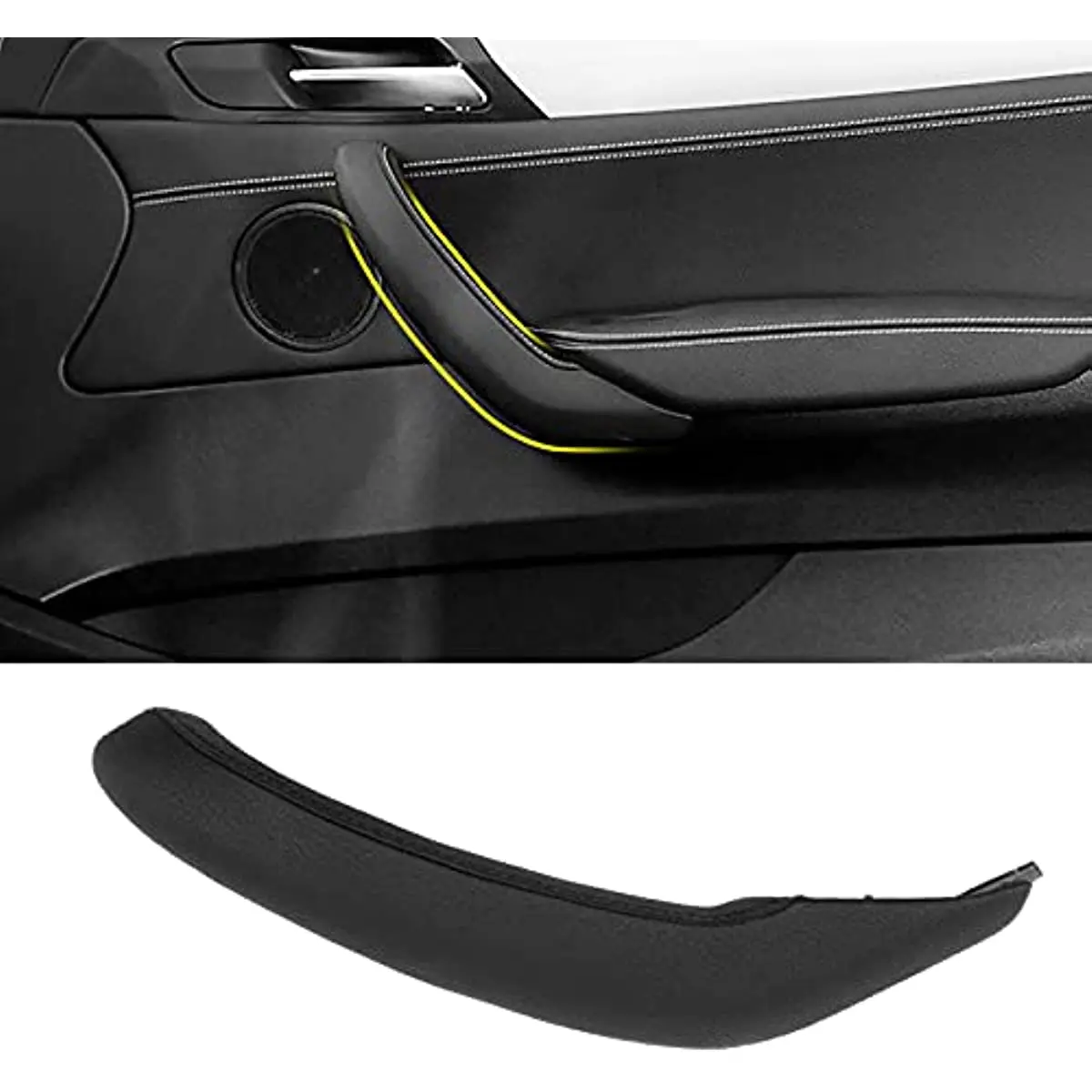 X3 X4 Door Handle Over, Right Side Passenger Door Handle Outer Leather Replacement For Bmw X3 F25 2010-2016, X4 F26 2014-2017