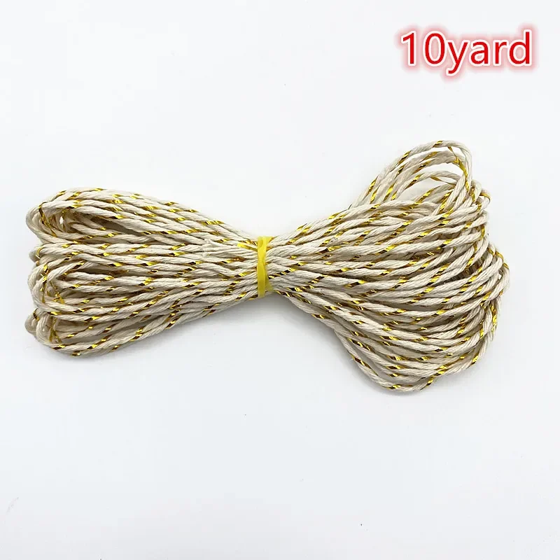 New 10yard-100m Two-color Cotton Thread Cotton Thread Home Decor Handmade Christmas Gift Craft DIY Packaging Material - 5