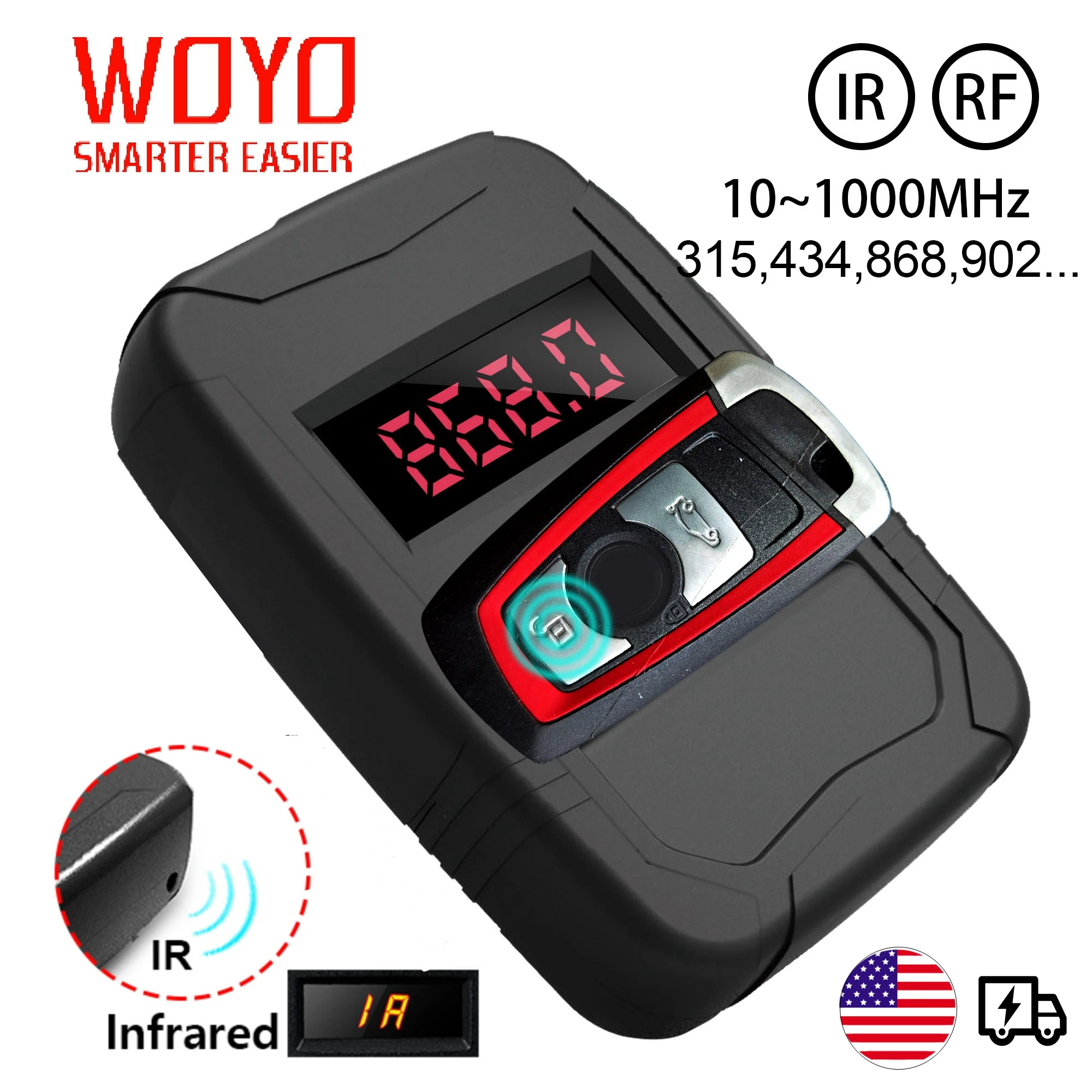 WOYO 10-1000MHz fernbedienung tester autos chl üssel diagnosegerät tools, PL001 IR FR digitaler frequenz tester für auto lkw inländische tür fernbedienung, 315, 433, 868, 902