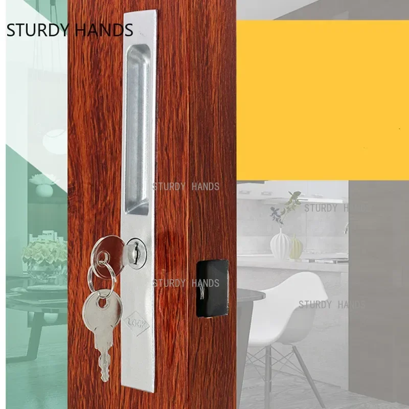Door Lock Type 90 Old-fashioned Sliding Door and Window Hook Lock Balcony Lock Buckle Kitchen Door Zinc Alloy Bolt Home Furniture Hardware