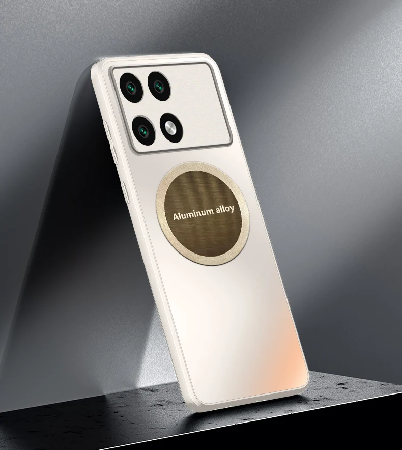 Custodia Magnetica Per Xiaomi Poco X6 Pro 5G, Cover Sottile Con Retro Opaco E Bumper TPU, Nero - 3