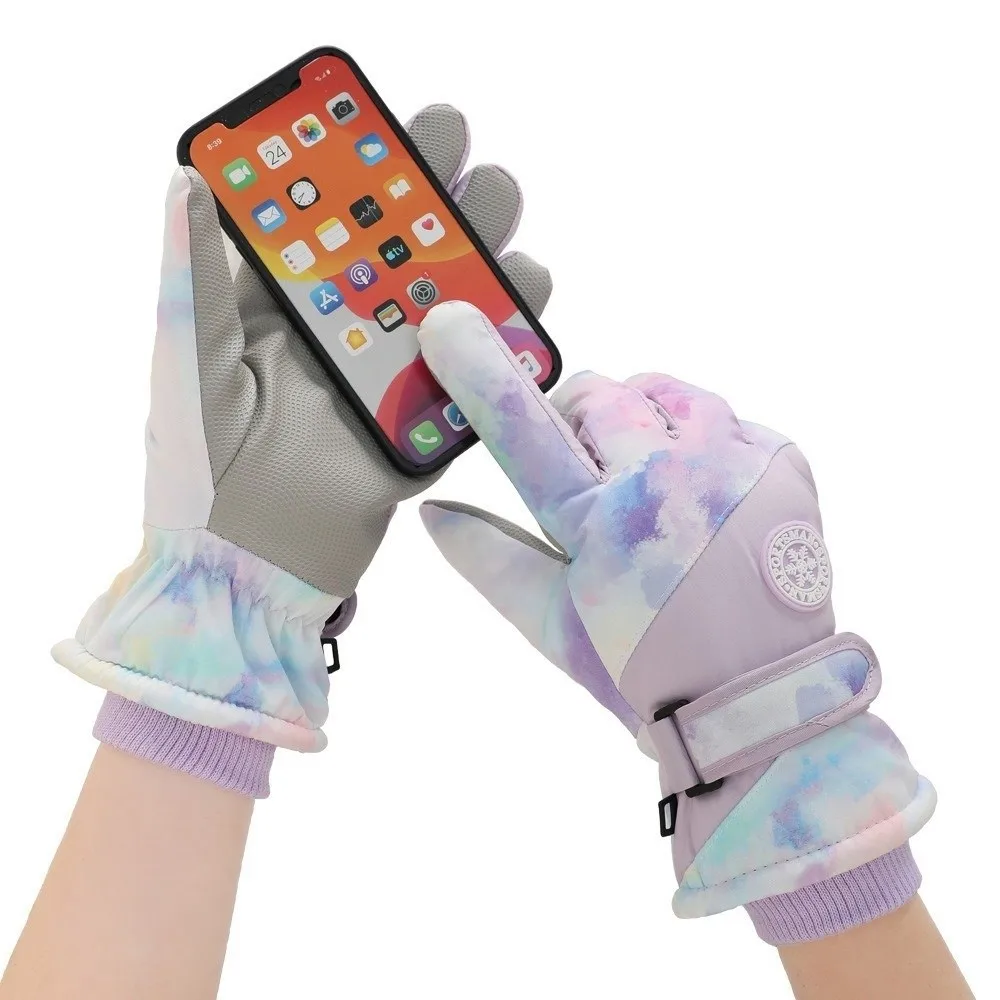 New Waterproof Ski Gloves Windproof Cycling Mittens Touchable Screen Warm Windproof Coldproof Gloves for Outdoor Cycling Skiing