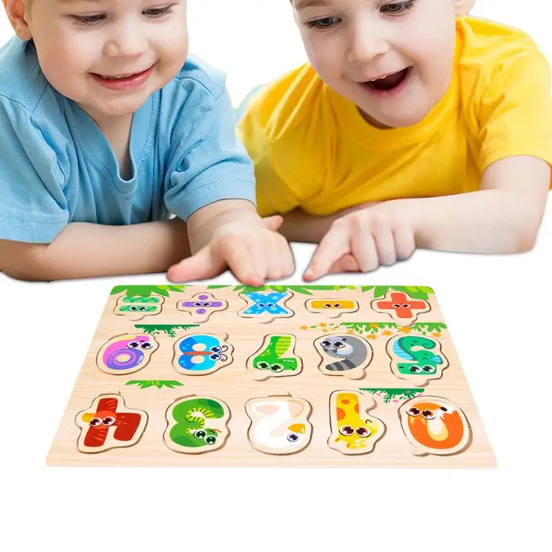 

Wooden Puzzles For Kids Ages 3-5 Fruit Puzzles Montessori Educational Preschool Toys Gifts For Colors & Shapes Cognition Skill