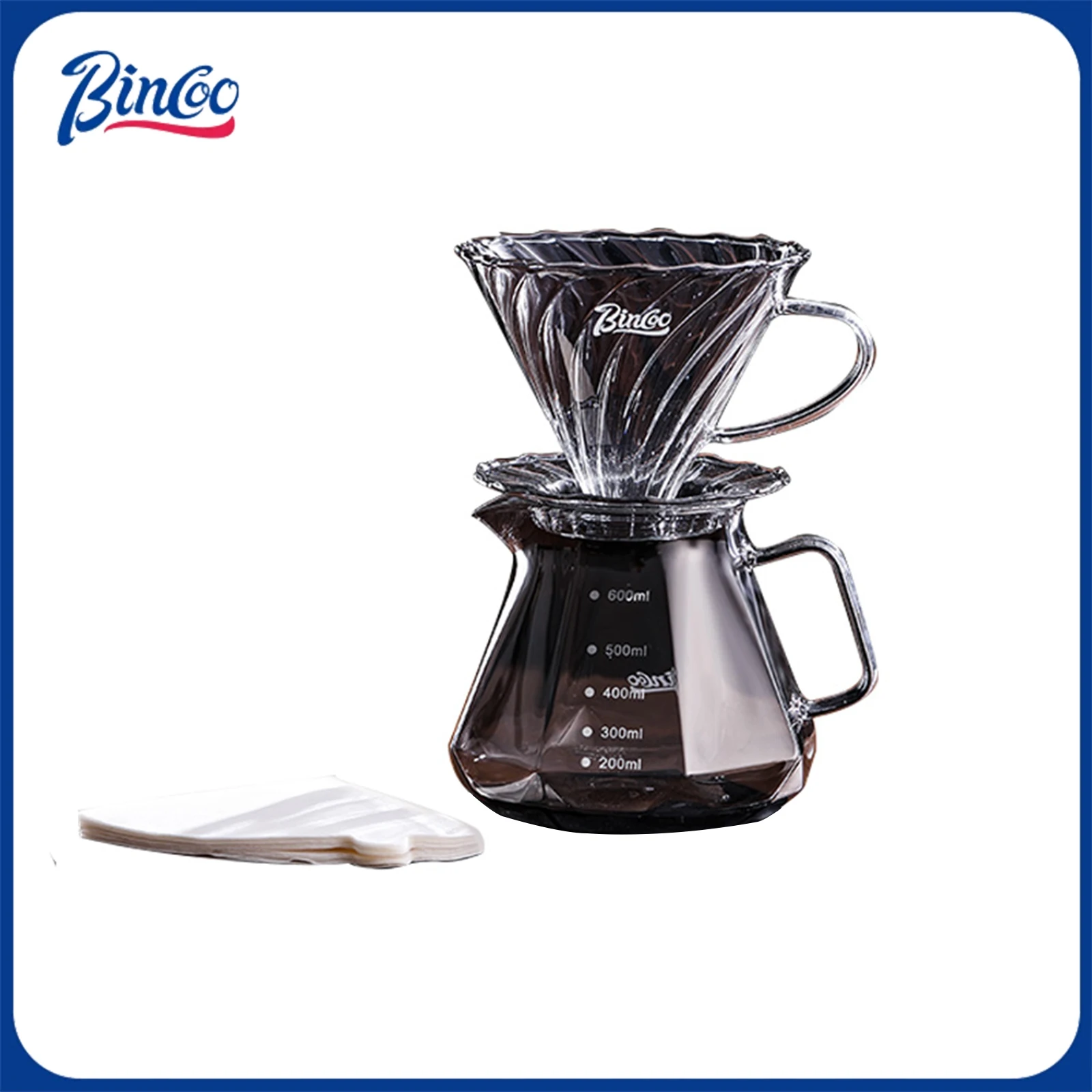 Benko reusable coffee filter, handmade drip coffee filter, V-shaped filter pot with diverting funnel.