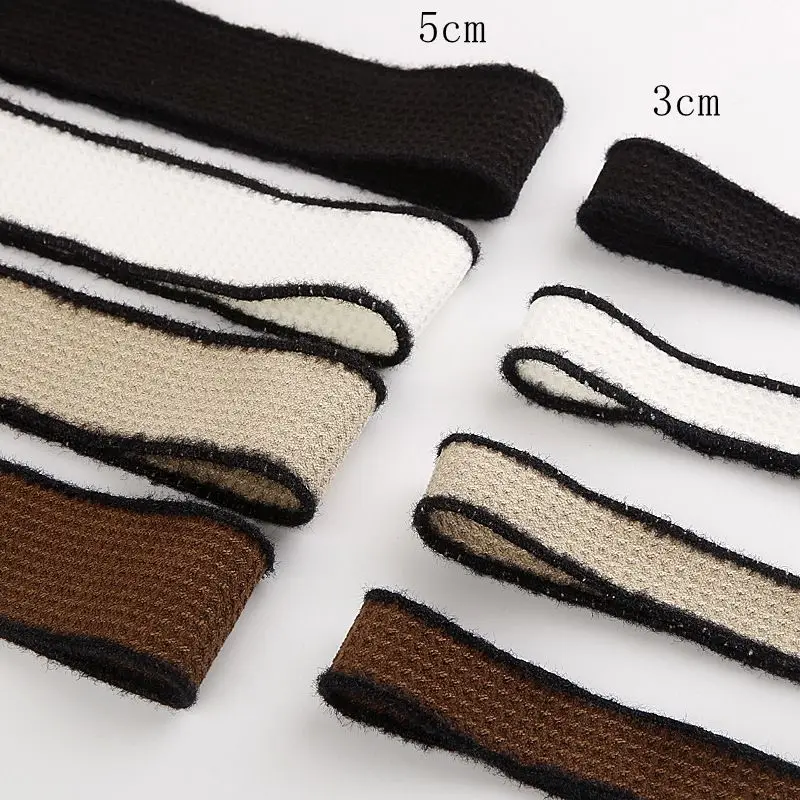 

25 Yards Tweed Black Velvet Plaid Strap Ribbon for DIY Bow Making Hair Accessories Material Handmade Brooch Hat Bag Decoration