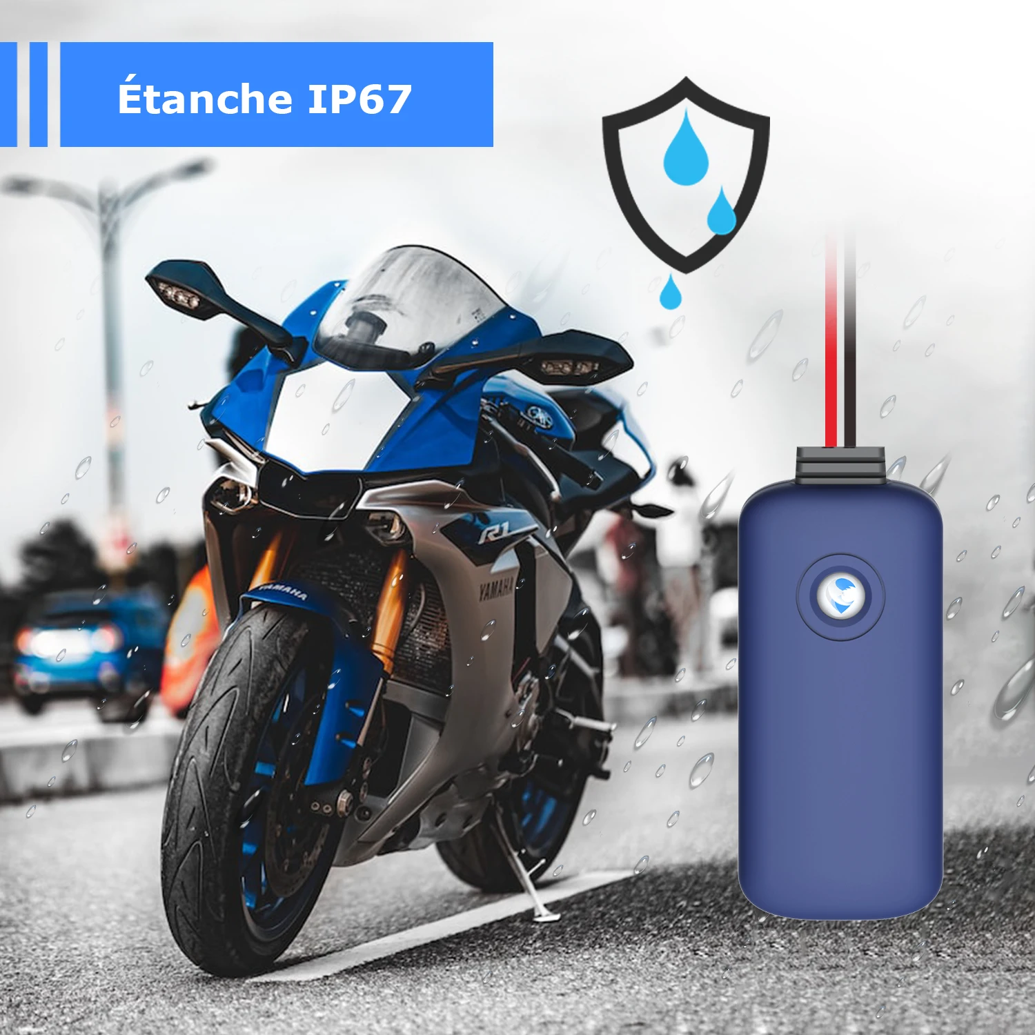 Waterproof Motorcycle GPS Tracker 2G GSM Network Wire Connection with Android iOS APP Pay As You Use