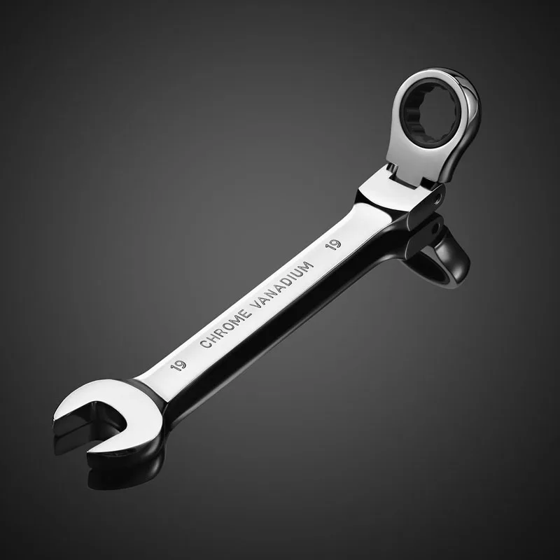 Flex Head Ratcheting Wrench Set,Combination Ended Spanner kits, Chrome Vanadium Steel Hand Tools Socket Key Ratchet Wrench set auto dent pullers