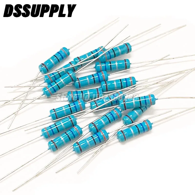 20PCS/LOT 2W Metal Film Resistor 1% 1R~1M&Omega; 2.2 33 47 100 120 470 2.2R 33R 47R 100R 120R 470R 1K 680K Ohm