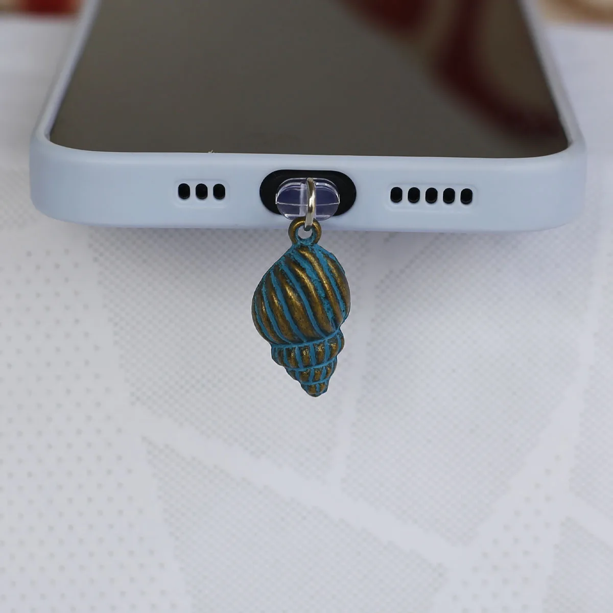 Staubschutz für Mobiltelefone, Oktopus- und Muschel-Anhänger, Zubehör-Dekoration für iPhone, Typ-C-Anschluss mit Hängeseil zur Verlustvermeidung – Detail 7