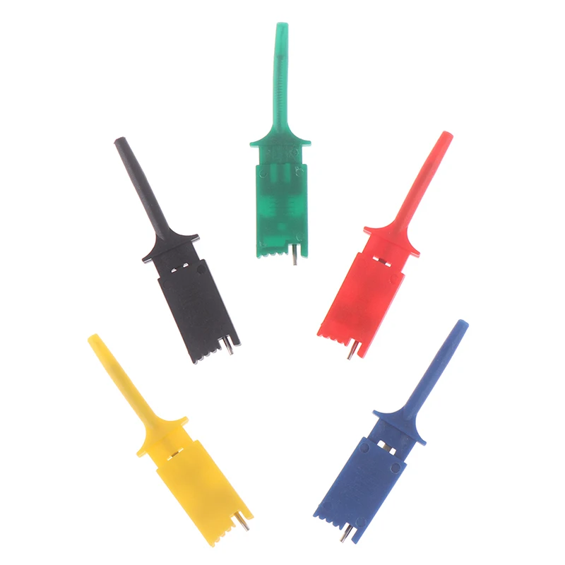 10 pz gancio di prova SMD IC 5 colori Clip Grabber sonda di prova per Test elettronici Grabber coccodrillo Clip gancio Clip di prova  1420
