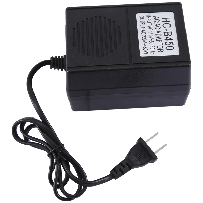 

110V To 220V 450W Power Supply Transformer Oxygen Concentrator Use Converter With Power Adapter US Plug Durable Easy Install