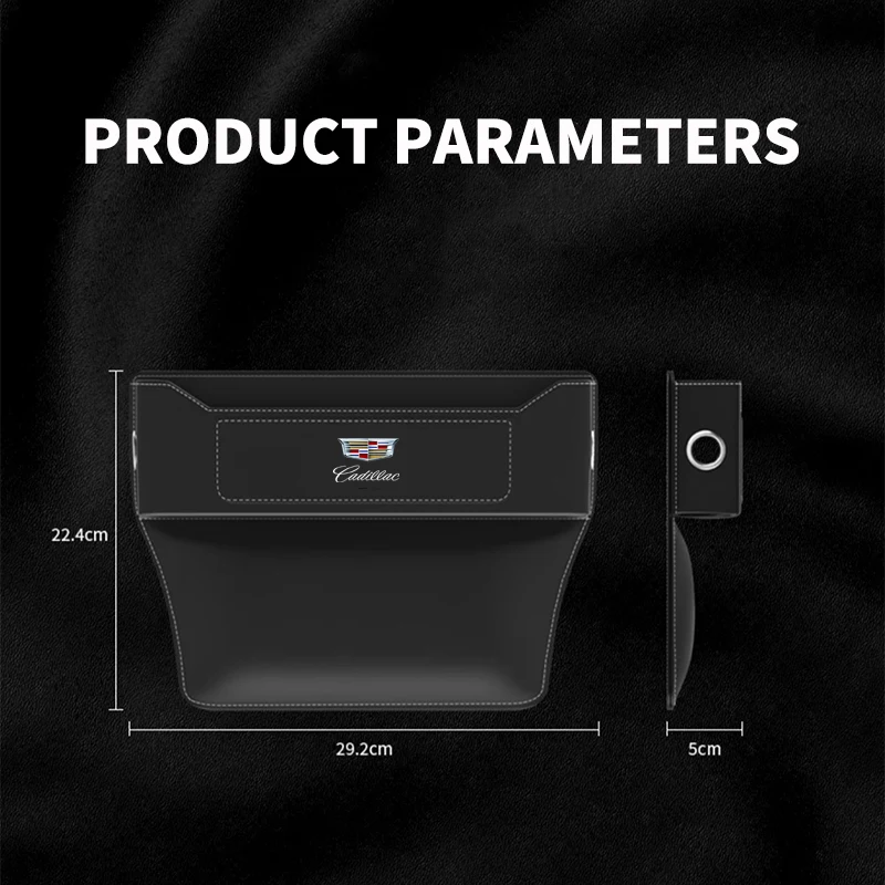 캐딜락 ATS CTS DTS STS SLS SLR XLR BLS 세비야 에스컬레이드 티뷰론 CT6용 자동차 시트 틈새 다용도 가죽 정리함
