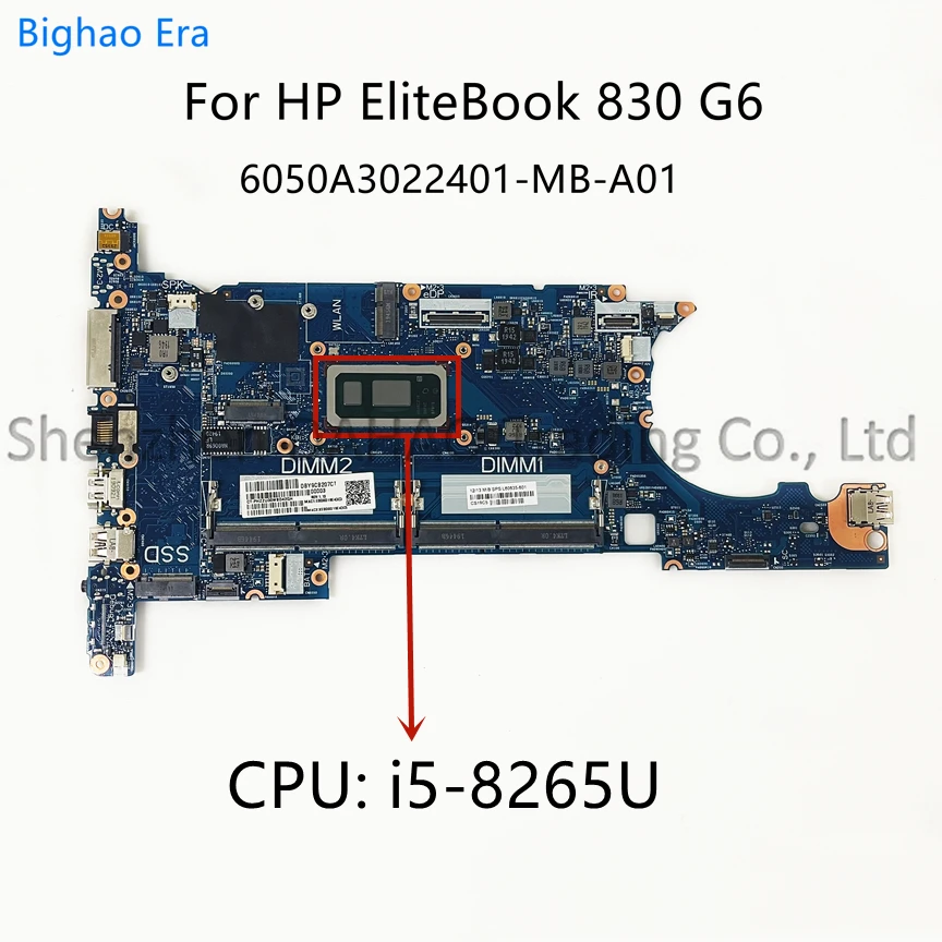 

Материнская плата 6050A3022401-MB-A01 для ноутбука HP EliteBook 830 G6 с резьбой i7-8565U CPU DDR4
