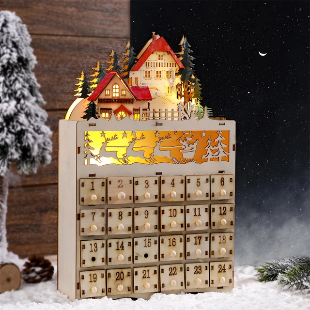 Wooden Advent Calendar Large Drawers | Wooden Christmas Countdown Calendar - Advent Calendars - Aliexpress Wooden advent calendar large drawers | wooden christmas countdown calendar - advent calendars - aliexpress