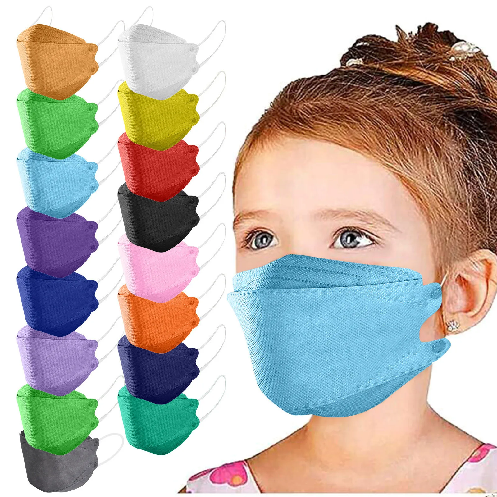 Children's Outdoor Mask Droplet And Haze Prevention Fish Non Woven Face Mask