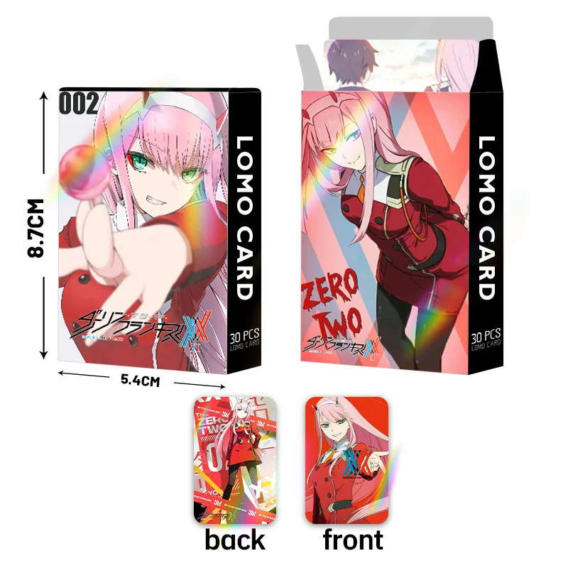 30PCS Anime DARLING In The FRANXX Photocard Zero Two Lomo Card Photo Cards For Fans Collection Postcards Children's Toys Gift