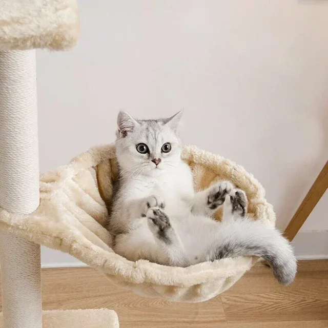 Cat Crawl Instead of Hammock Solid Color Warm and Comfortable Plush Cat Basket Nest Crawl Accessories Pet Cat Supplies 2