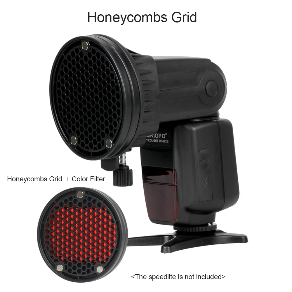 Camera Flash Magnetic Mount Diffuser Ball Honeycomb Grid Color Filte for Canon Nikon Sony Godox Neewer YONGNUO Speedligh