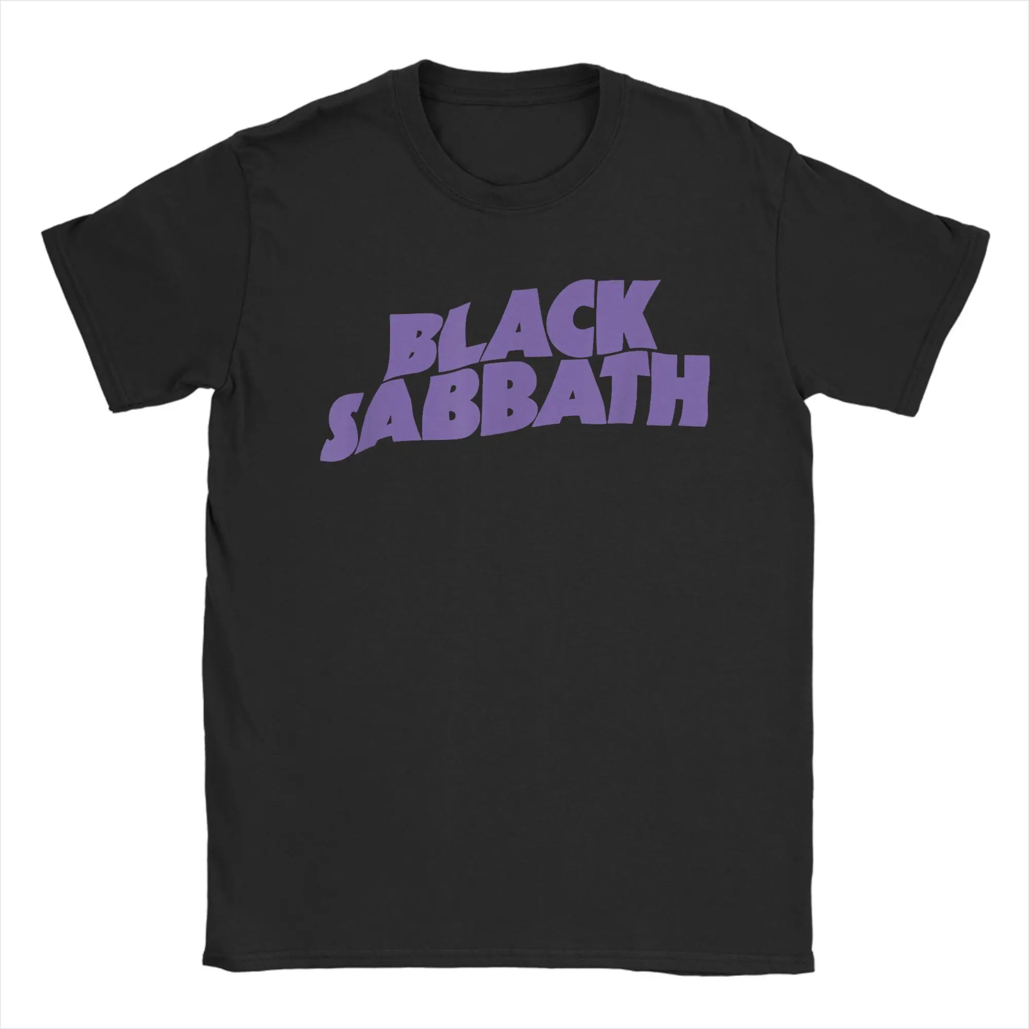 Vintage Inspired Black Sabbath Graphic Tee - Purple Logo, 100% Cotton Leisure Shirt