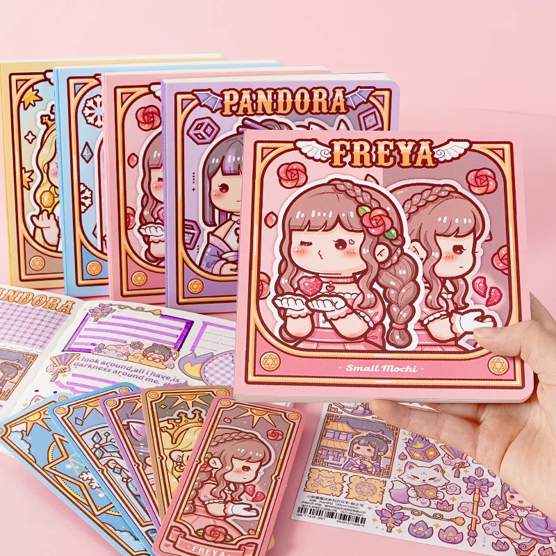 

160pcs/lot Memo Pads Material Paper Cute girl word book Junk Journal Scrapbooking Cards Retro Background Decoration Paper