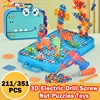 DIY 3D Kids Electric Drill Screw Nut Puzzles Toys Pretend Play Tool Disassembly Assembly Drill Puzzle Toys For Boy Children Gift 1