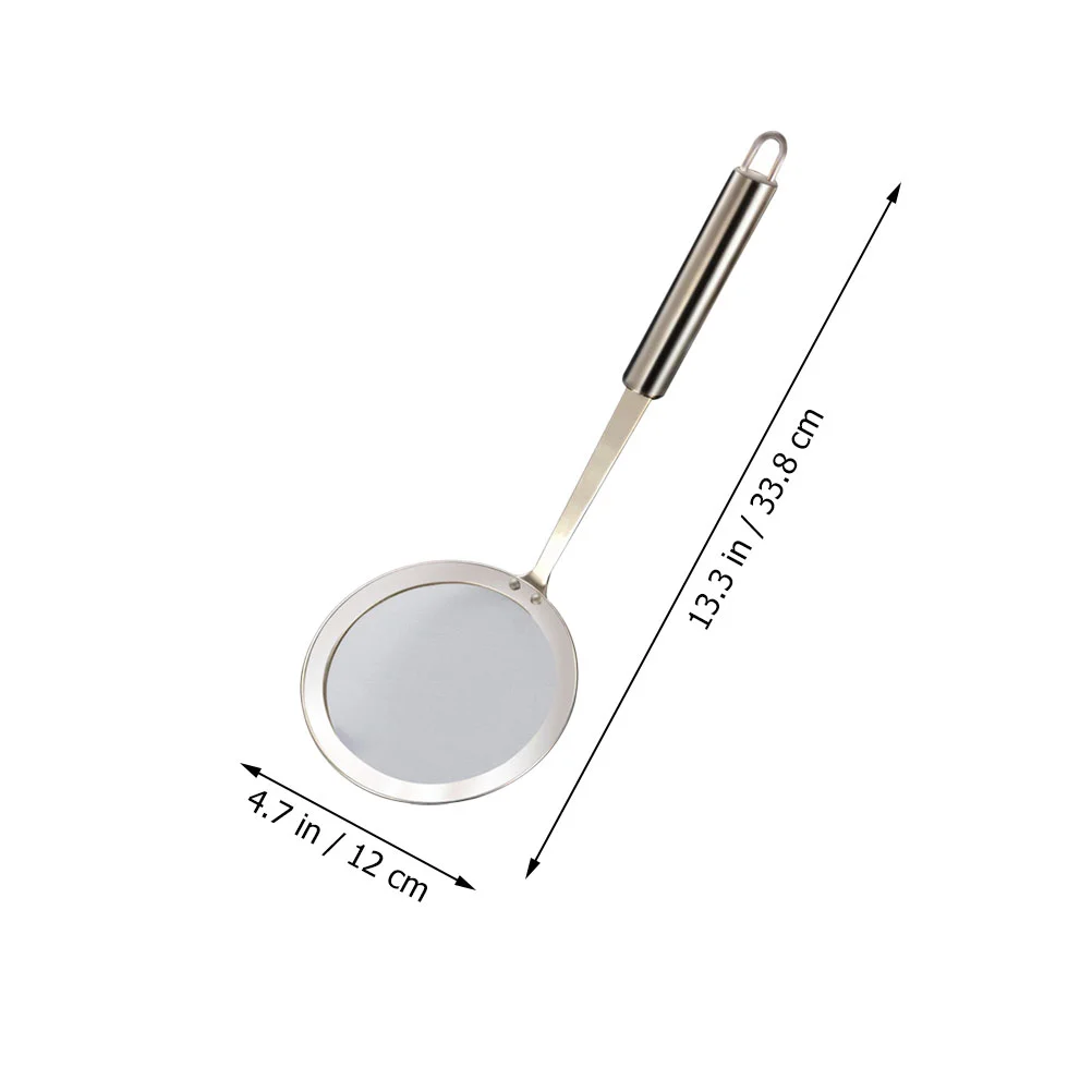 

1Pc Stainless Steel Strainer Skimmer Spiral Wire Mesh Skimmer Spoon Ladle