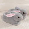 Double Eyelid Rabbit Winter Ankle Wrap Cotton Shoes Simulation Long-Ear Rabbit Plush Cover Heel Thickening Floor Cotton Slippers 5