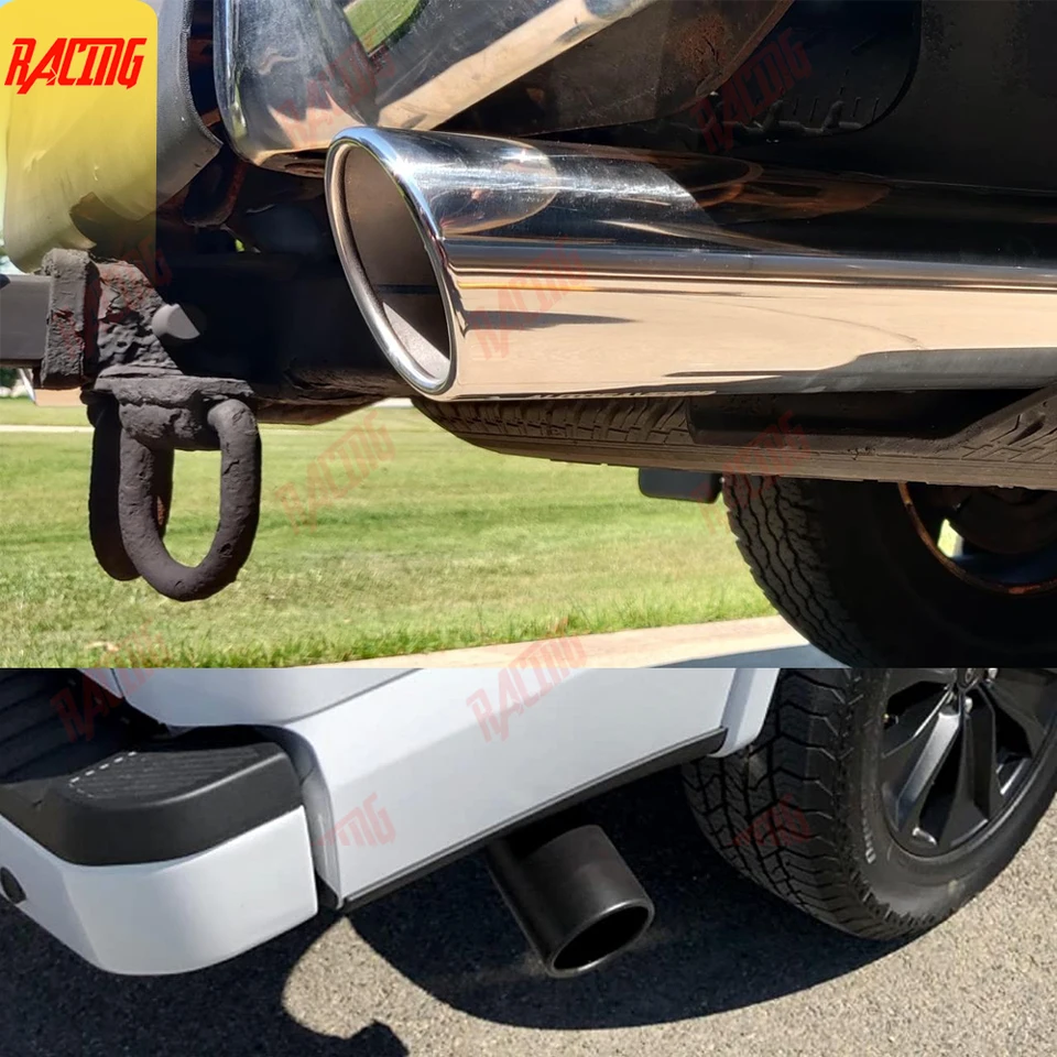 Mupera 3-Inch Inlet Exhaust Tip – 6-Inch Outlet, 15-Inch Long Stainless Steel Bolt-On Tip For Universal 3" OD Tailpipes