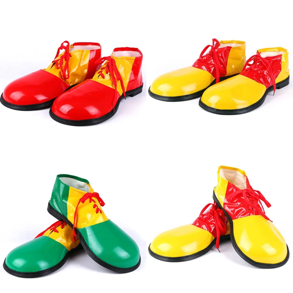 Oversized Clown Shoes For Carnival Party Unisex Comedy Dress Up Costume Masquerade Cosplay Boots Bright Color Durable Artificial