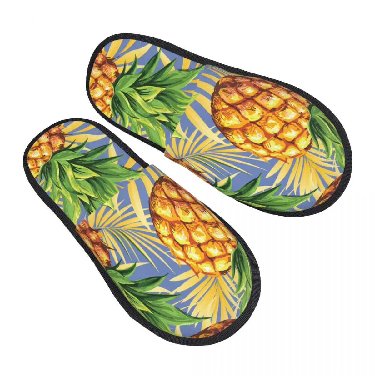 

Men Women Plush Indoor Slippers Pineapple Warm Soft Shoes Home Footwear Autumn Winter 2023