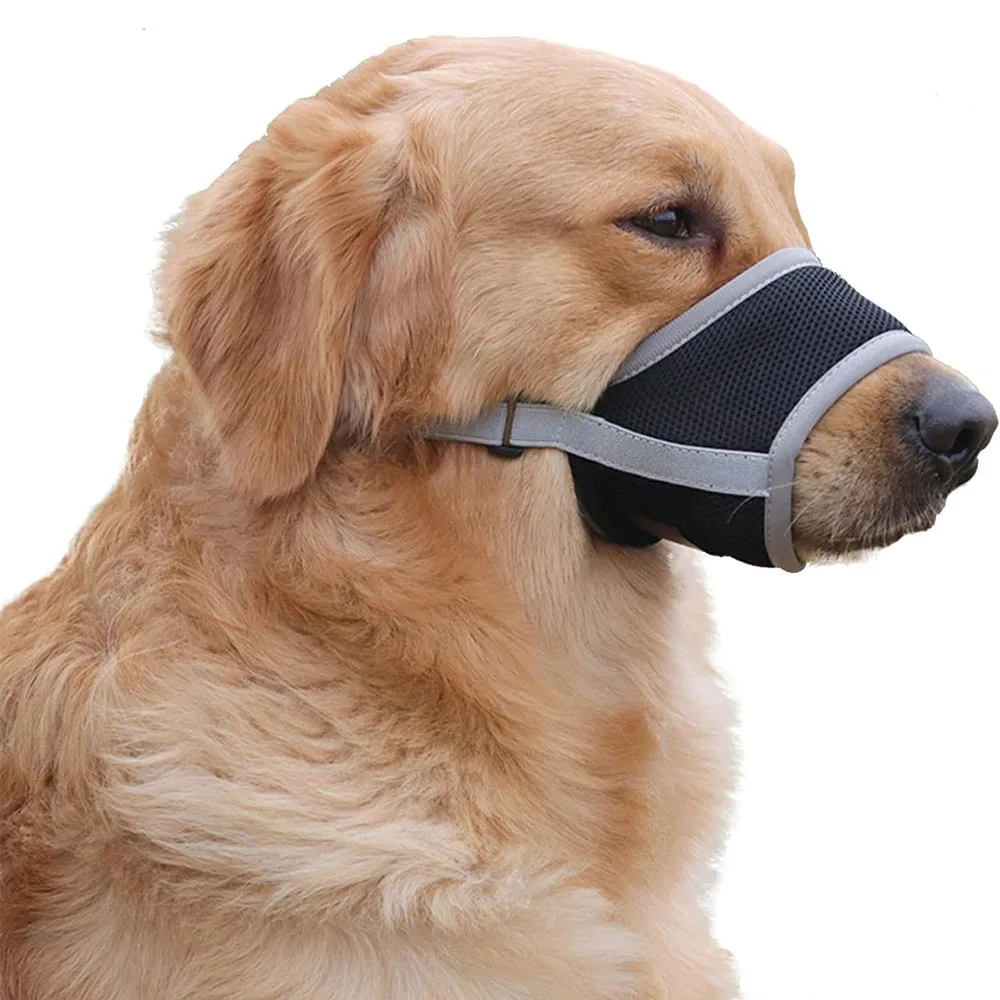 Dog Muzzles Anti Biting Barking Chewing with Comfortable Mesh Soft Fabric and Adjustable Strap Fits for Small Medium Large Dogs dog muzzle