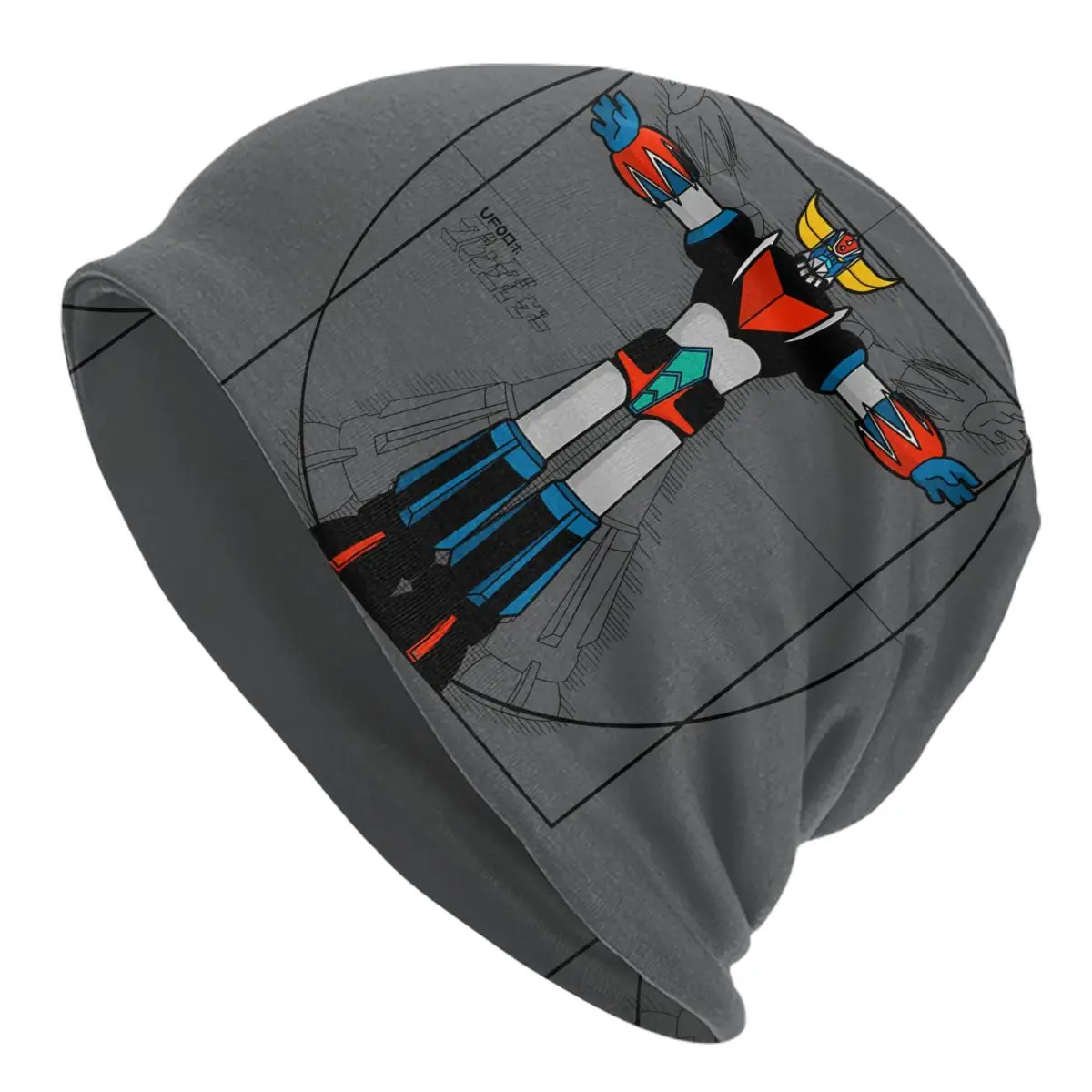 

192 Vitru Grendizer Bonnet Homme Autumn Spring Thin Skullies Beanies UFO Robot Goldrake Caps For Men Women Creative Hats