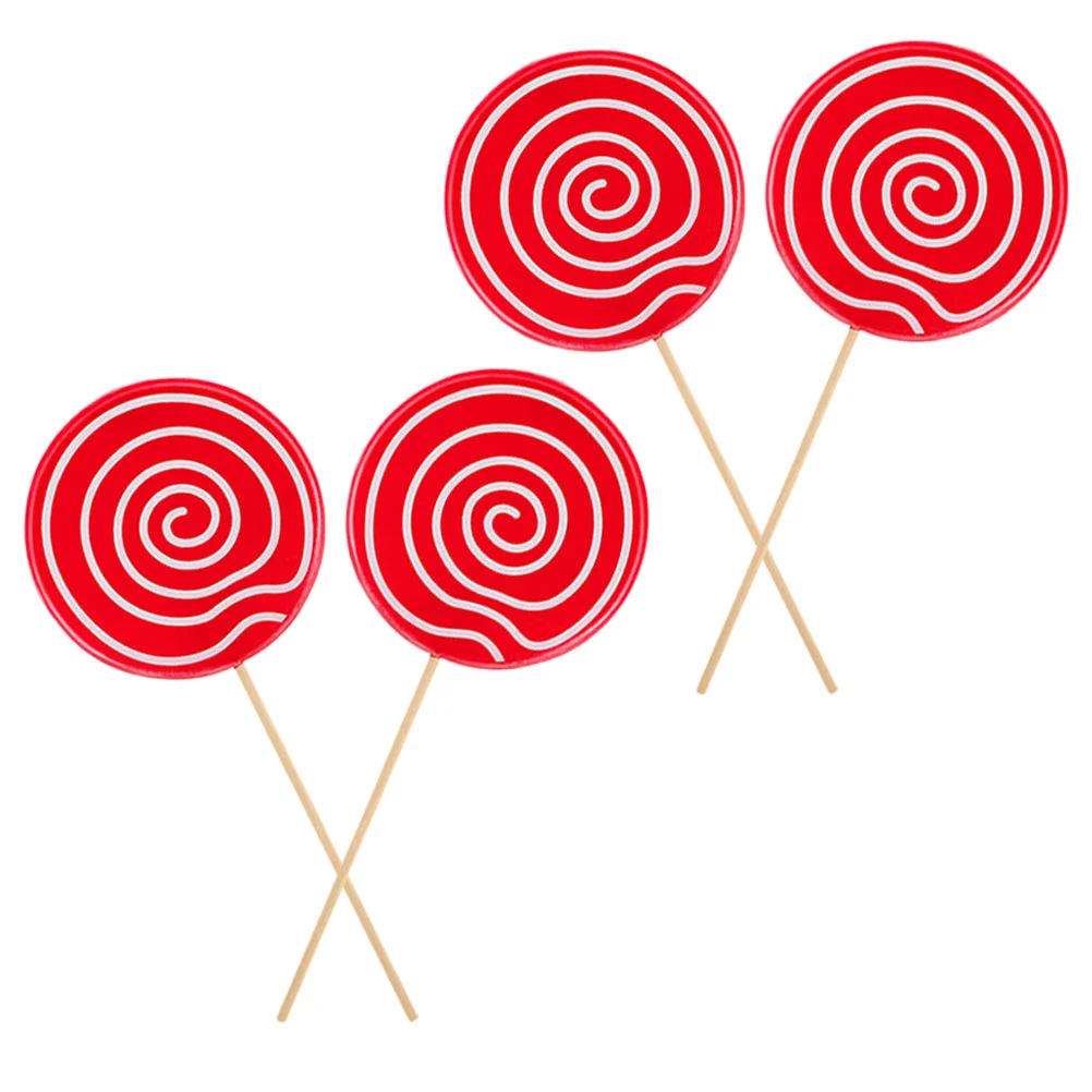 

4Pcs Lollipop Photo Props Simulation Lollipop Food Theme Photo Props Photography Toy