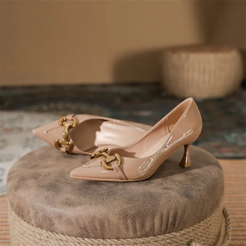 Pumps Women Shoes High Heels Loafers Slip on Luxury Mules Elegant Designer Shoes Slip on Pointed Toe Fashion Ladies Oxford Style