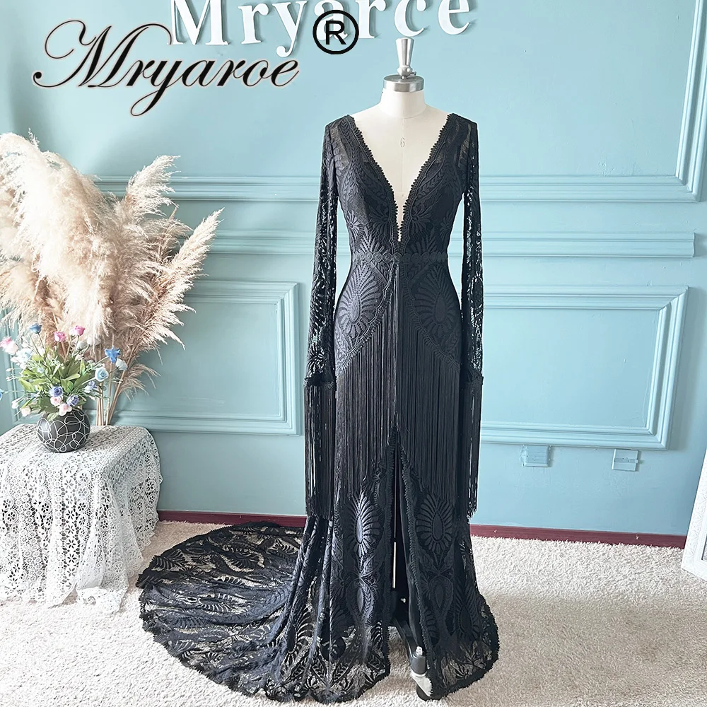 Mryarce Einfache Eleganz Scoop Neck Stretch Crepe Meerjungfrau Hochzeit Kleid Brautkleider