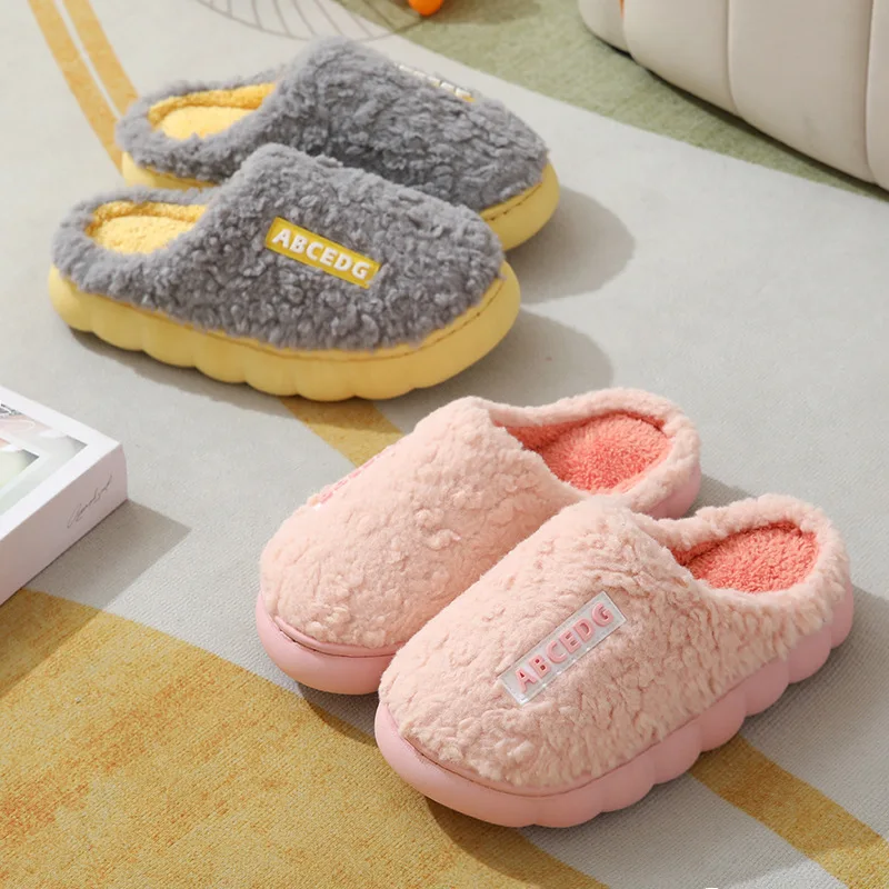 Women Slippers Fashion Winter Warm Plush Sides Indoor Slippers for Men and Women High Quality