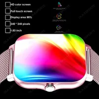 Montre connectée étanche de 1.83 pouces, avec réponse aux messages, appel, surveillance du sommeil, podomètre de sport, alertes d'information pour iPhone Android 4