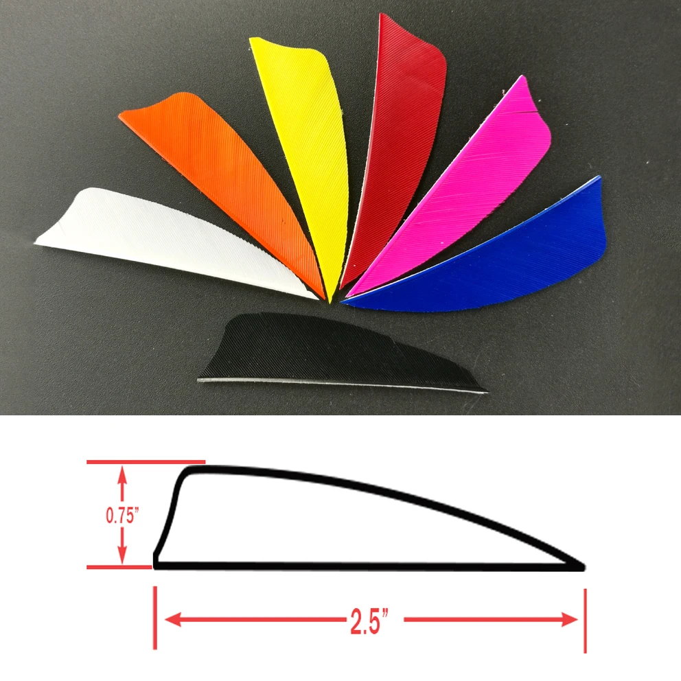 

50pcs 2.5in Turkey Feather Arrow Fletching Arrow Vans For Arrow Archery DIY Real Feather Hunting